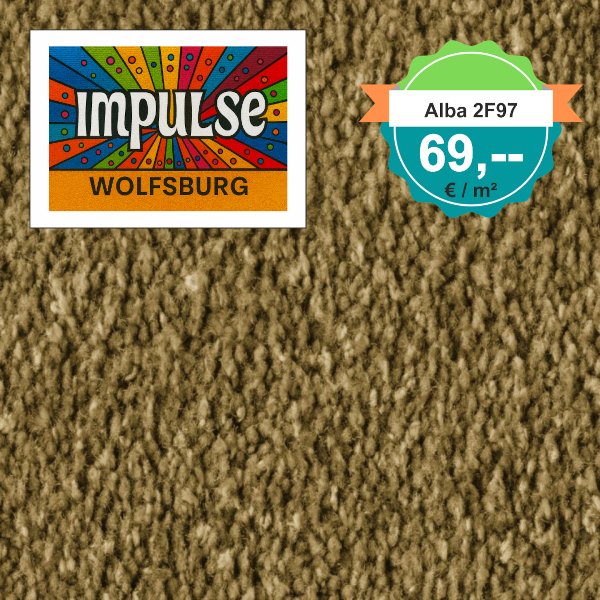 Vorwerk Alba 2F97 moos – Draufsicht Velours Teppichboden 4 m breit, 69,00 €/m²